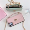 Luxe lederen portemonnee Crossbody telefoonhoesjes voor iPhone 14Promax 14 13 12 11 Pro Max SE XS Max XR 7 8Plus Fashion Solid Color Card 2284124