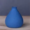 Vases en céramique nordique faits à la main petit Pot de fleur boule ronde en fer forgé support de bureau Vase décoration ornements fleurs florales arrangeur