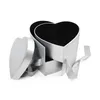 Heart Shaped Double Layer Rotate Flower Chocolate Gift Box DIY Wedding Party Decor Valentine's Day Flower Packaging Case