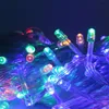 Guirlande lumineuse LED 10M, 100 LED, étanche, 110V/220V, éclairage de vacances, 9 couleurs, lumières de noël, décoration extérieure de fête