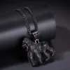 Pendanthalsband Hip Hop Iced Out Full CZ Bling King Roaring Gorilla Necklace Men Charms Fashion Rapper Choker Jewelry Gifts1273z