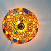 Tiffany stil färgade glas taklampor 26 inches europeisk retro konst dekorativt taklampa matsal bar sovrum semitaklampa tf026