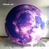 Освещение надувной планеты Луна Воздушный шар Фиолетовый взрыв светодиодной партии сфера для торгового центра и концертной стадии украшения