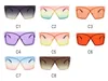 Large Frame Conjoined Sunglasses Vintage Oversized Women Shade Designer Sun Glasses 8 Colors Wholesale