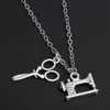 Sewing machine scissors clothing designer tailor pendant mother's day gift Pendant Necklace Jewelry good friend, clavicle chain Gift 509