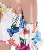 Оптово-adogirl 2021Floral Print 2 Piece Набор летних сексуальных женщин Устанавливает без бретелек и шорты двух частей набор мода повседневный женский костюм
