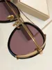 Luxury-Linda Farrow LF731 Pilot Solglasögon Gulddesigner Sun Glasses UV400 Lens Top Quality New With Box KH47