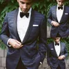 Clássico Xadrez Casamento Smoking Slim Fit Xaile Lapela Noivo Designer Jaqueta Formal Mens Wear Apenas Um Peças de Roupas