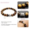 Date Mode 10mm Tiger Eye Perles Bouddha Hommes Bracelets Prière Chakra Guérison Méditation Turquoise Natuarl Pierre Yoga Femmes Bijoux