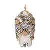 Autumn Winter Plaid Scarf Shawl 140*140cm Cashmere Double-sided Check Scarf Woman Girls Soft Warm Wraps Scarfs HHA735