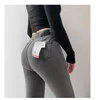 Nowa seksowna tunikka bodycon pod wysokim stałym kolorem bioder podnoszą jeansy dżinsowe długie spodnie spodni plus rozmiar xssmlxl