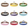 Mode 9 couleurs de haute qualité en cuir de vachette pur collier pour animaux de compagnie en cuir épaissi chien chaîne de mode traction chien accessoires T2I5101