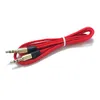 Fabric Braided flat Car Aux audio Cable Extended Auxiliary Cables for Samsung Android phone pc mp3