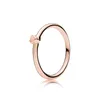 Wholesale-heart-shaped Band Rings For Pandora 925 Sterling Silver 14K Rose Gold Fashion Ring with Original Box