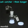 도매 물 담뱃대 유리 재 포수 남성 14mm 18mm cant bubbler perc ashcatcher 봉 왁스 컨테이너 실리콘 dab 패드