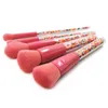 DHL New 5pcs Lollipop Candy Unicorn Crystal Makeup Brushes Set Colorful Lovely Foundation Blending Brush Makeup Tool maquillaje by air11