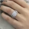 choucong Vintage Promise ring 5A Zircon Cz Or Rose Rempli 925 argent Anniversaire Bague De Mariage Anneaux pour les femmes Bijoux De Fête