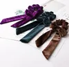 Femmes velours arc Streamer chouchous cheveux corde cravate élastique bandes de cheveux élastique pour queue de cheval filles cheveux accessoires
