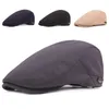 Chapéu baret para homens mulheres vintage unissex tampas planas cor sólida casual boina chapéu cassic western newsboy preto boinas francesas boina4533862