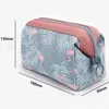 Designer-Flamingo Borsa per cosmetici con cerniera con stampa floreale Borsa per cosmetici Custodia per cosmetici da viaggio per ragazze e donne