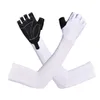 Brand Sports Gym Gloves Arm Sleeves Men Women Jogging Glove Fitness Breathable Cycling Glove 2019 Outdoor Half Finger Glove Trainning