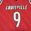 2020 Nya Louisville College Basketball Jersey NCAA 9 Pfeiler Red All Stitched and Brodery Men Youth Size