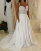 Vestidos De Casamento Boho 2019 robe de mariee Cintas de Espaguete Bead Lace Chiffon Praia Vestido de Noiva Vestidos de Noiva vestidos de noiva Vestido Barato