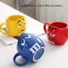 M&m Coffee Mugs Ceramic Tea Cups And Mugs Large Capacity Mark Bean Expression Cartoon Creative Drinkware C19041302