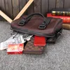 Genuine Leather Briefcase Men Bag Business Handbag Male 15.6" Laptop Messenger Shoulder Bags Tote Portfolio