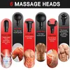 Massagem muscular portátil vibrando o dispositivo fascial do massager fisioterapia para refrescamento profundo e alívio da dor