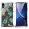 For Iphone Xr Case Luxury Clear Glitter Heavy Duty Shockproof Protective Case Cover without Screen Protection for iPhone Xr Xs Max