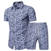 Herren Sommer Trainingsanzug Shirts Shorts Sets Mode Druck Kurzarm Tops Kurze Hosen Zwei Stück Track Suit2594