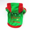 Christmas Pet Dog Apparel Thicken Hooded Fleece Puppy Clothes Autumn Winter Cotton Dog Costume