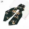 20pcs/lot 2019 Leopard Snake Floral Dot Streamers Scrunchies Women Hair Scarf Elastic Bow Hair Rope Ribbon Band Girls Hair Accessories