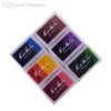 Atacado- 4 cor caseiro diy gradient cor pad multicolour tinta selo decoração digital scrapbooking acessórios