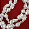 FREE SHIPPING 1pc 13-15mm large pearl necklace with nucleated baroque pearl strings, semi-finished beads