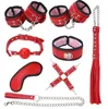 BDSM Brinquedos Kit 8 Pçs / Set Bondage Engrenagem Forplay Jogos Sexy para Casais Algemas Coleção Boca Gola