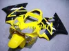 Injektionsformmissionskit för Honda CBR600F4I 01 02 03 CBR 600 F4I 2001 2002 2003 ABS Gula svarta Fairings Set + Gifts HJ04