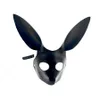 Produits de sexe PU capuche en cuir masque de lapin couvre-chef bondage esclave dans les jeux pour adultes couples fétichistes flirtant jouets pour femmes hommes gay5152027