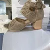 2020 nuove donne estate sandalo moda balck tacco alto con scintillii sandali in pelle vestito scarpe da donna tacco medio di buona qualità con scatola