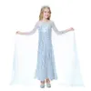 Retail Kids Luxury Designer Clother Girls Girls Robes Snow Queen Princess Princess Robe With Cloak Long Party Robe Children Clothing 974450