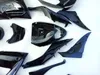 Gratis Anpassa Fairings Set för Kawasaki Ninja ZX10R 2008-2011 All glansig svart ABS plastfeoking kit ZX-10R 08 09 10 11