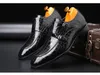Business Pointy Leather Shoes Crocodile Leather Shoes Men's Side Buckle Casual Men's Shoes