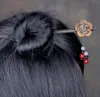 Personalized Ethnic Hair Sticks Vintage Hair Jewelry Women Tassel Headwear Chinese Ancient Hair Accessories Wooden Head Ornaments