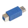ZJT11 Supper Speed ​​USB 3.0 En typ Kvinna till B Female Socket Adapter Extender Coupler Blue Color