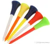 Wholesale-Plastic Golf Tees Multi Color Rubber Cushion Top Golf Tee 80mm Golf Accessories 100 Pcs/Lot hxl