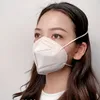 KN95 bandeau masque FFP2 Designer masque activé luxe carbone réutilisable respiration respirateurs Valve 6 couche protectrice vente supérieure noire