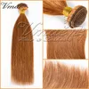 100% Top Qualité Européenne Non Transformée # 30 Couleur Naturelle Vierge Remy Bundles Bourgogne Droite Tissage de Cheveux Humains