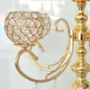 elegant new tall 5 arms wedding rose gold crystal candelabra for wedding decoration centerpieces SN2349