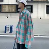 Camicie da uomo plaid manica lunga di grandi dimensioni 3XL Oversize Chic BF elegante semplice camicia da uomo adolescenti Ins Retro Harajuku Streetwear nuovo